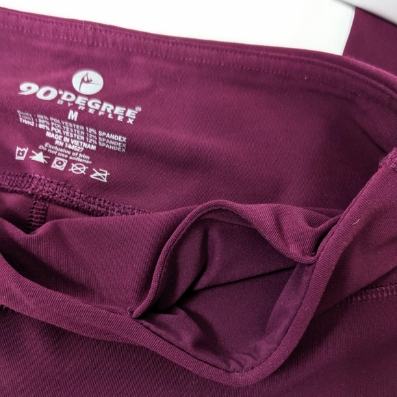 90 Degrees by Reflex Moto Leggings in Raspberry 💜 - Picture 5 of 6